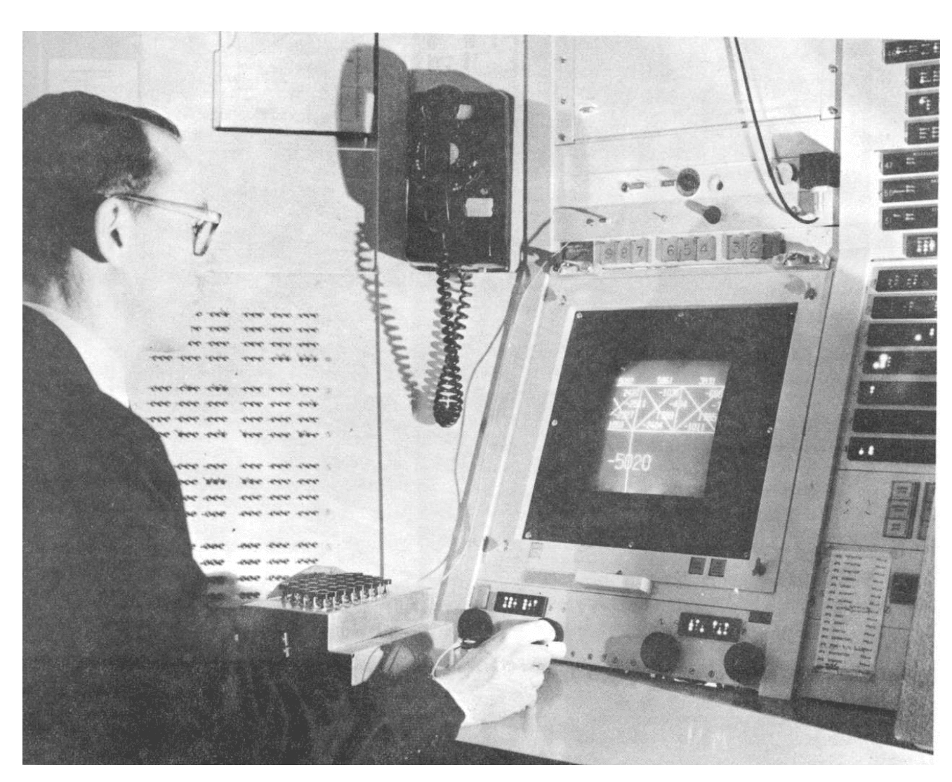 An early demo of Sketchpad, an inspiration of Andy's. Image from Wikipedia.