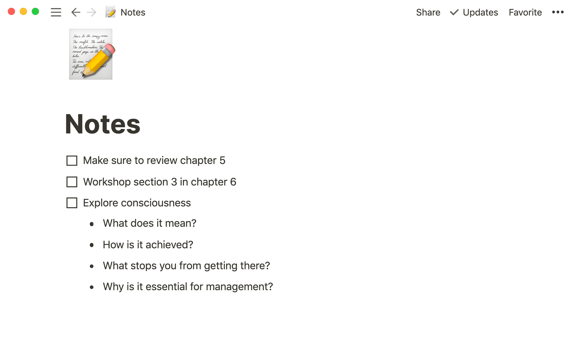 Alex quickly jots down notes no matter where he is.