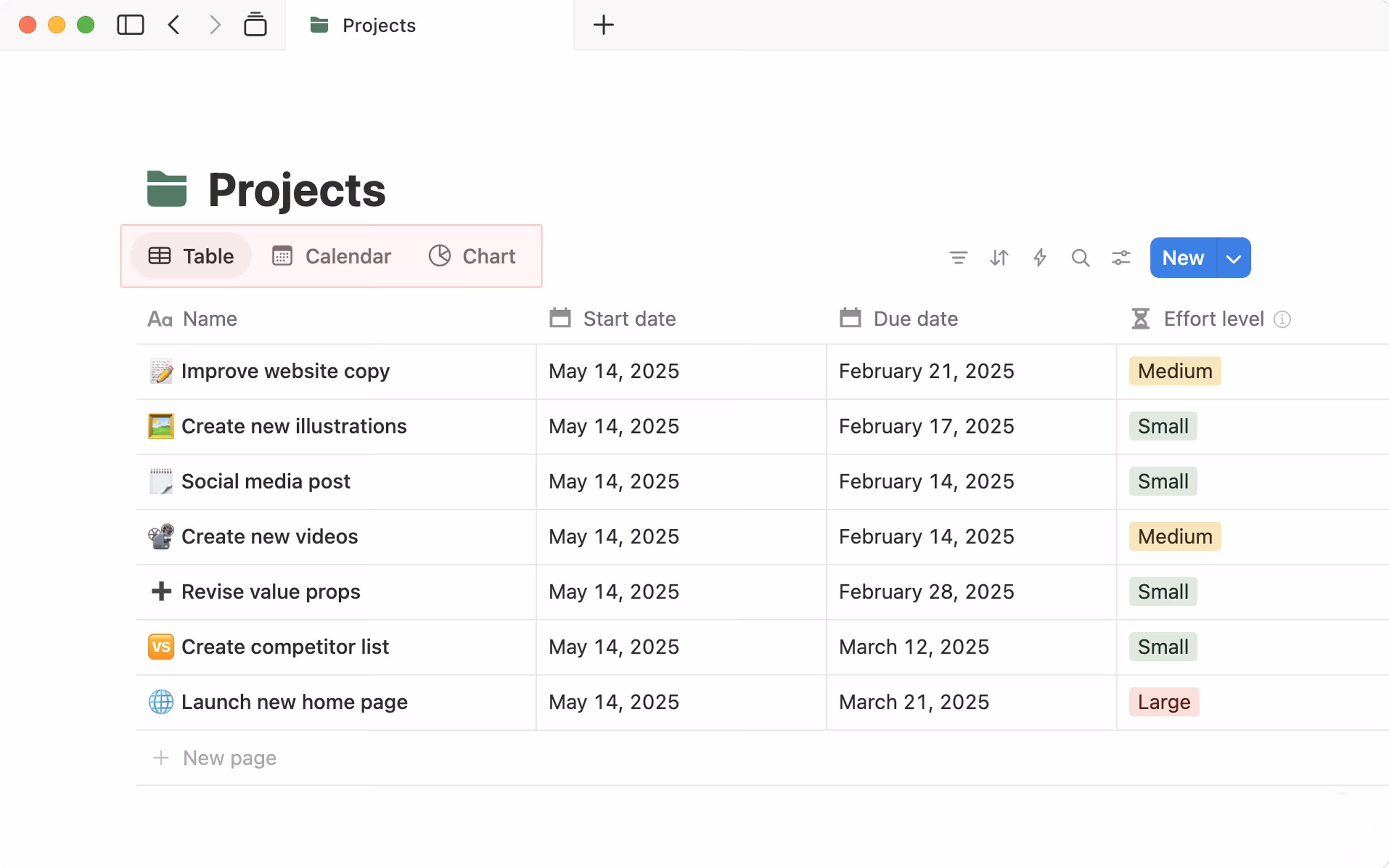 Switch between views