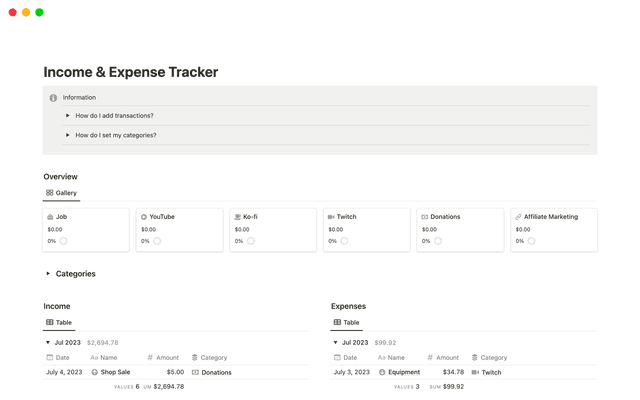 Income & Expense Tracker